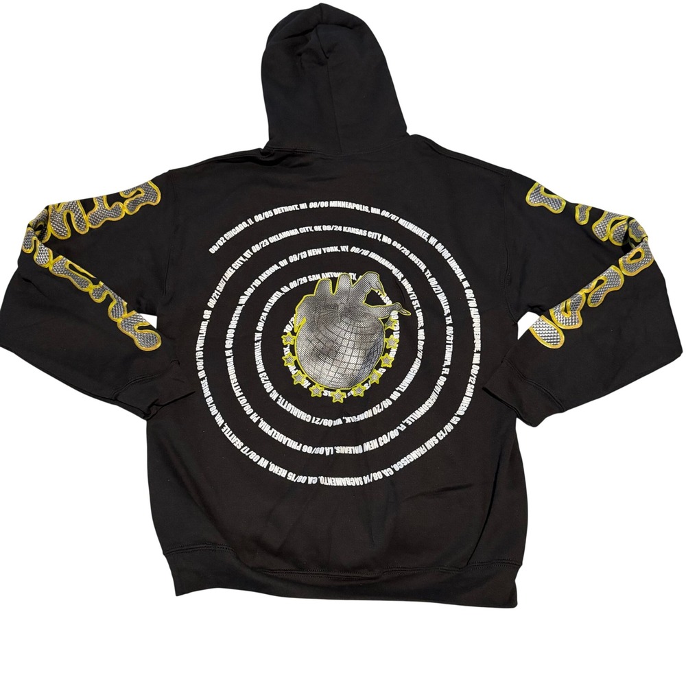Gildan Heavy Blend Black Disco Ball‎ SNOT Ethereal Tour Hoodie Mens Medium - Picture 3 of 11